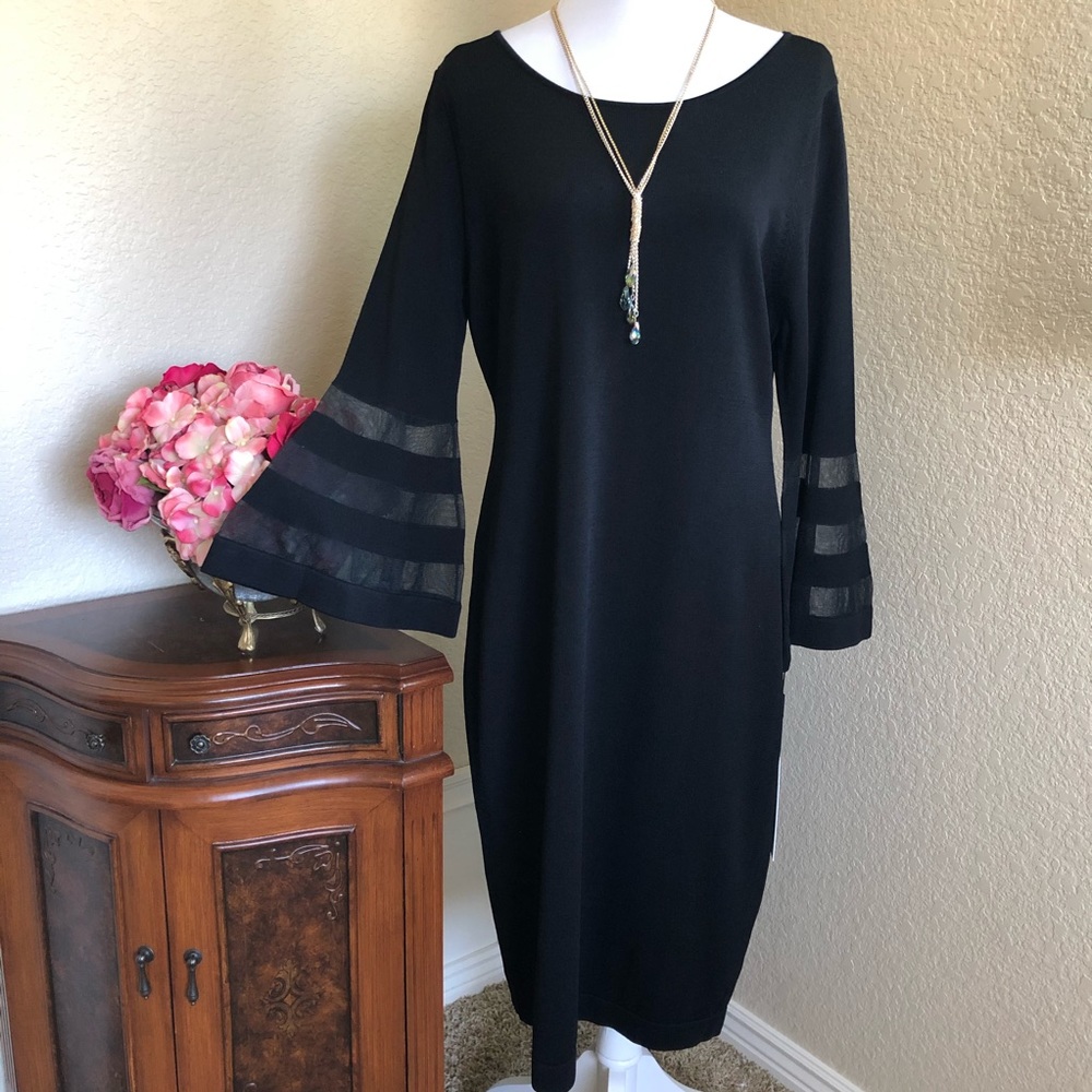 Calvin Klein Knit Bell Sleeve Dress